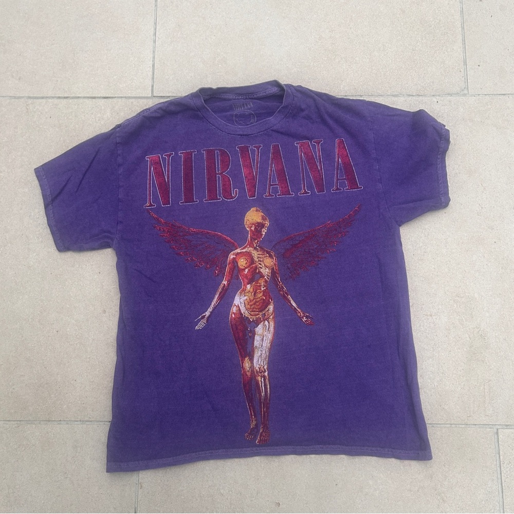 M Purple Nirvana “In Utero” Album Cover Band Tee